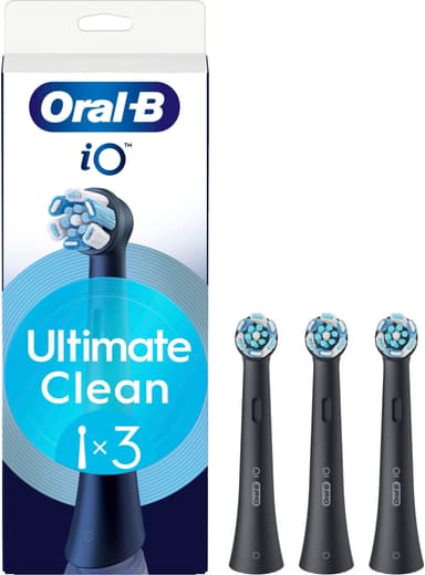 Oral-B iO Ultimate Clean ekstra tannbørstehoder 456753 3 stk. (sort)