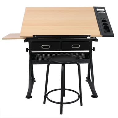 Lykke Tegnebord med tre topp og krakk