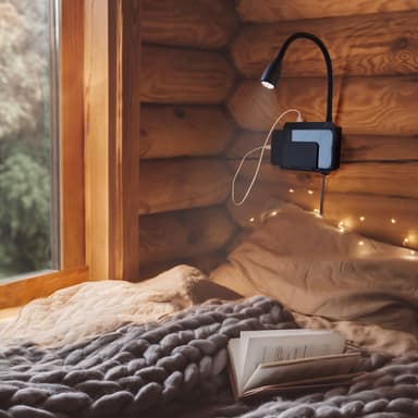 Vegglampe Design USB Black
