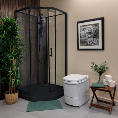 Dusjkabinett Elsa Black - 90 x 90 x 205 cm