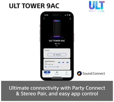 Sony ULT Tower 9AC festhøyttaler (sort)