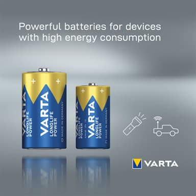 Varta Longlife Power D batteri (2-pk)