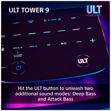 Sony ULT Tower 9 bærbar festhøyttaler (sort)