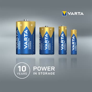 Varta Longlife Power D batteri (2-pk)