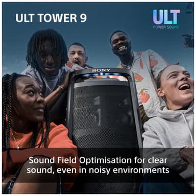 Sony ULT Tower 9 bærbar festhøyttaler (sort)