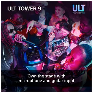 Sony ULT Tower 9 bærbar festhøyttaler (sort)