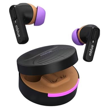 MBLUE AR03pro ANC støyreduksjon Bluetooth 5.3 ørepropper Low Latency Gaming Hodetelefoner - Svart