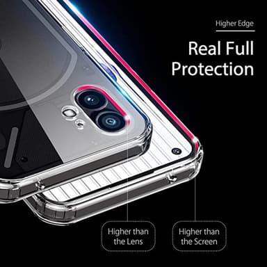 Gjennomsiktig TPU+PC-veske Ingenting telefon (1) 5G