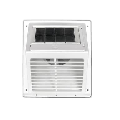 Ventilator soldrevet Minivent med integrert solpanel - hvit