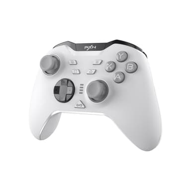 Bluetooth trådløs spillkontroller med mottaker kompatibel med Steam PC Android iOS Nintendo Switch - Hvit