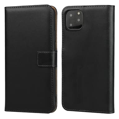 iPhone 11 Lommebok-deksel/deksel Lær - Svart