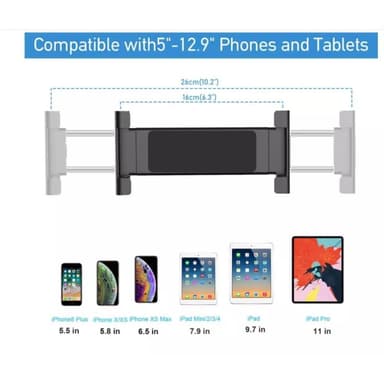 Holder til nettbrett, passer til te.x iPad og Samsung 13 - 33 cm