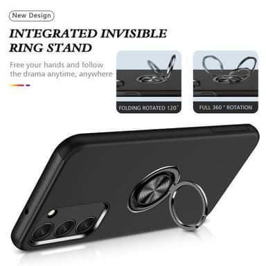 Samsung Galaxy S23 Hybrid Deksel Med Fingerring - Svart