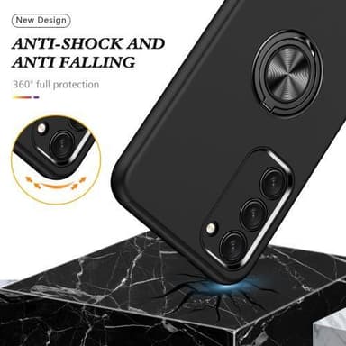 Samsung Galaxy S23 Hybrid Deksel Med Fingerring - Svart