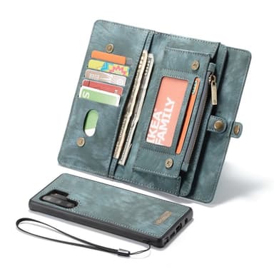 CASEME Samsung Galaxy Note 10 Plus Retro Lommebok-deksel - Blå