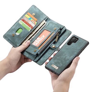CASEME Samsung Galaxy Note 10 Plus Retro Lommebok-deksel - Blå