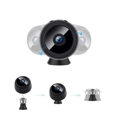 W9 Mini Spy Kamera Trådløs Wifi IP Hjemmesikkerhetskamera HD 1080P
