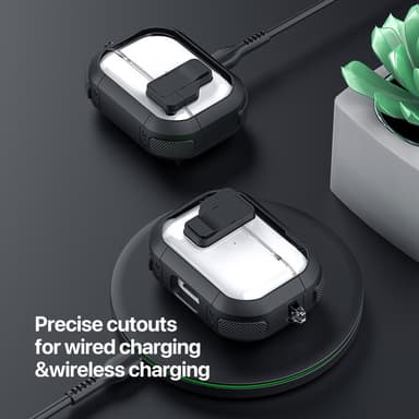 DUX DUCIS til AirPods 4-deksel PC+TPU Bluetooth-deksel/deksel med krok