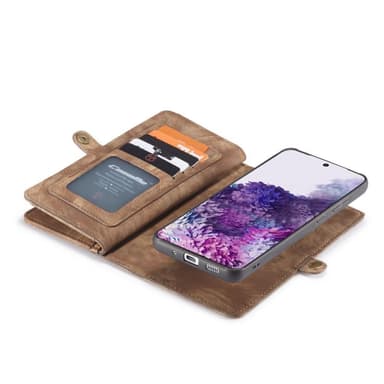 CASEME Samsung Galaxy S20 Ultra Retro Lær Lommebok-deksel -Brun