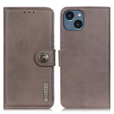 KHAZNEH iPhone 15 Plus Lommebok-deksel - Grå