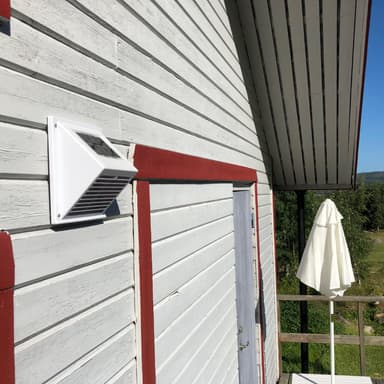 Ventilator soldrevet Minivent med integrert solpanel - hvit