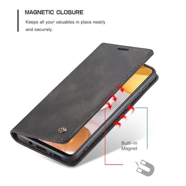 CASEME Lommebok-deksel Samsung Galaxy S21+ (Plus) - Svart