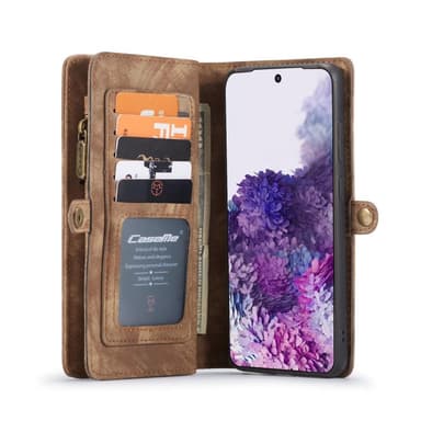 CASEME Samsung Galaxy S20 Ultra Retro Lær Lommebok-deksel -Brun