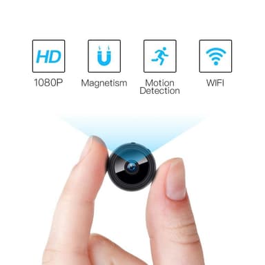 W9 Mini Spy Kamera Trådløs Wifi IP Hjemmesikkerhetskamera HD 1080P