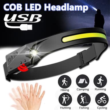 Hodelykt Frontlys Lommelykt COB LED