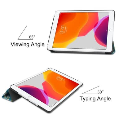 Apple iPad 10.2 2021/2020/2019 Trippeldeksel med smal passform - Blomst