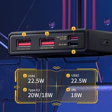 WEKOME WP-16 Mecha Gen3 22.5W superhurtigladende kraftbank 20000mAh