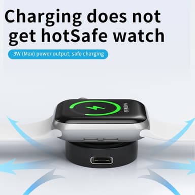 Trådløs hurtiglader magnetisk til Apple Watch Series 1-8 USB-A