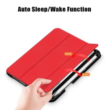 Apple iPad mini 6 (2021) Slim Fit Deksel Wake/Sleep - Rød