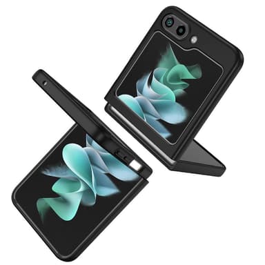 Til Samsung Galaxy Z Flip5 5G Dekseldeksel Ring Bilfeste - Svart