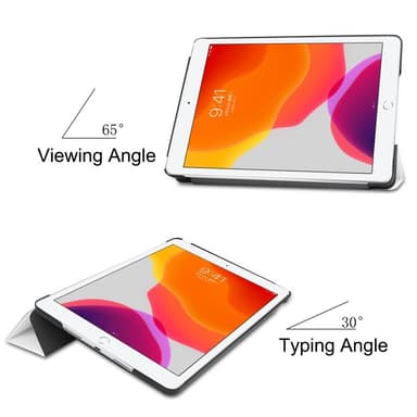 Apple iPad 10.2 2021/2020/2019 Slim Fit Trifoldbart Deksel - Hvit