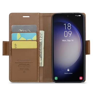 CASEME Lommebok-deksel Samsung Galaxy S24 - Brun