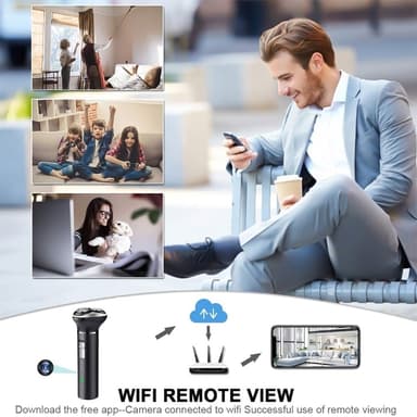 Barbermaskin Innebygd HD 1080P bevegelsesdeteksjon WiFi-kamera med 64 GB minnekort