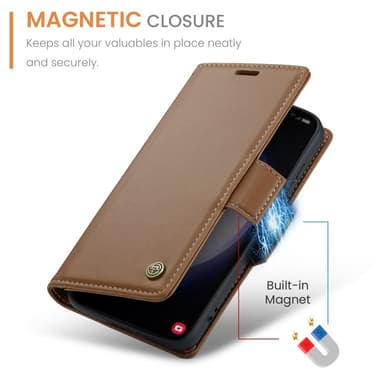 CASEME Lommebok-deksel Samsung Galaxy S24 - Brun