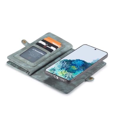 CASEME Samsung Galaxy S20 Ultra Retro Lær Lommebok-deksel - Blå