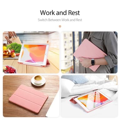 DUX DUCIS Domo Apple iPad 10.2 2021/2020-2019 deksel Trefoldig Rosa Gull