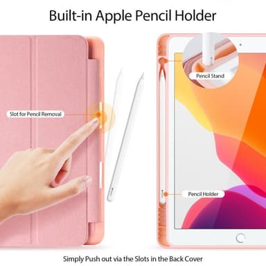 DUX DUCIS Domo Apple iPad 10.2 2021/2020-2019 deksel Trefoldig Rosa Gull