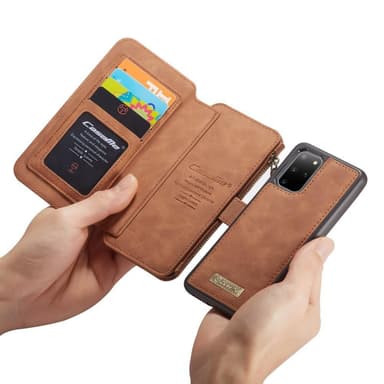 CASEME Samsung Galaxy S20 Plus Retro Lær Lommebok-deksel - Brun
