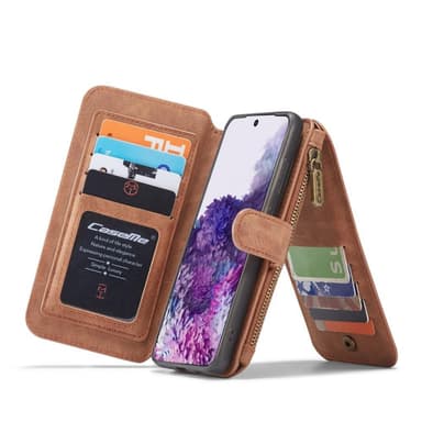 CASEME Samsung Galaxy S20 Plus Retro Lær Lommebok-deksel - Brun