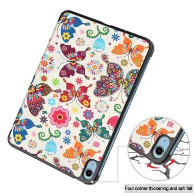 Apple iPad 10.9 2022 Trippeldeksel med smal passform - Sommerfugl