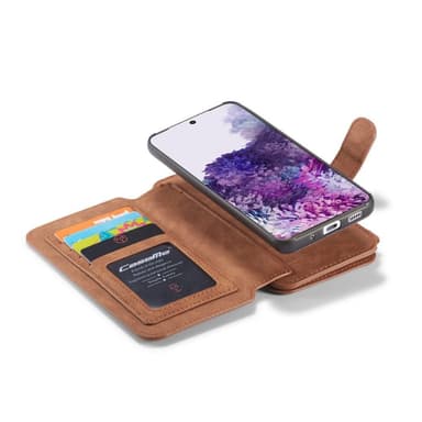 CASEME Samsung Galaxy S20 Plus Retro Lær Lommebok-deksel - Brun