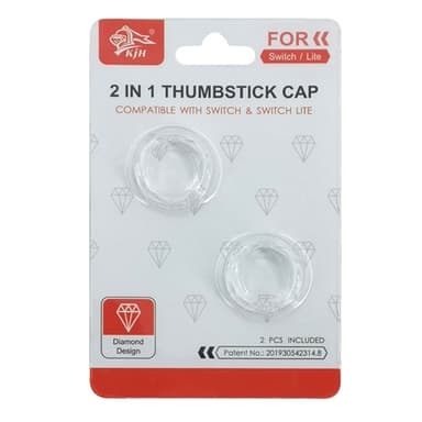 2stk Kompatibel med Nintendo Switch Lite Joystick Thumb Stick Grip - Gjennomsiktig