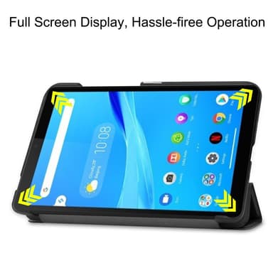 Tri-fold Deksel til Lenovo Tab M7 (1 Gen) - Svart