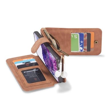 CASEME Samsung Galaxy S20 Plus Retro Lær Lommebok-deksel - Brun