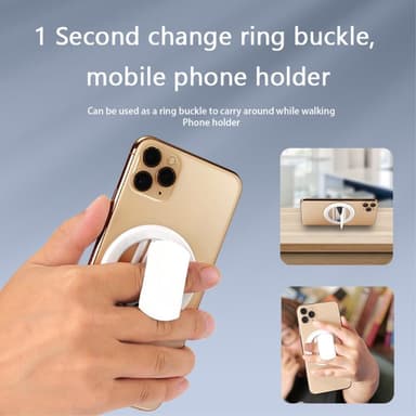 Magnetisk Mobiltelefonholder Bil Selvklebende Lazy Grip - Svart