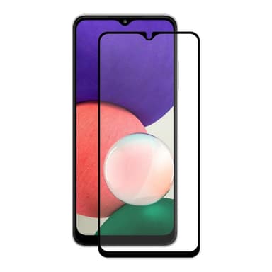 Samsung Galaxy A22 5G HAT PRINCE Helhetlig Herdet glass Svart